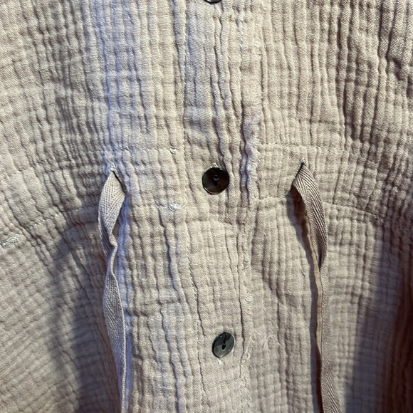 White Birch cotton top with drawstring waist - XL - khaki - Picture 2 of 6